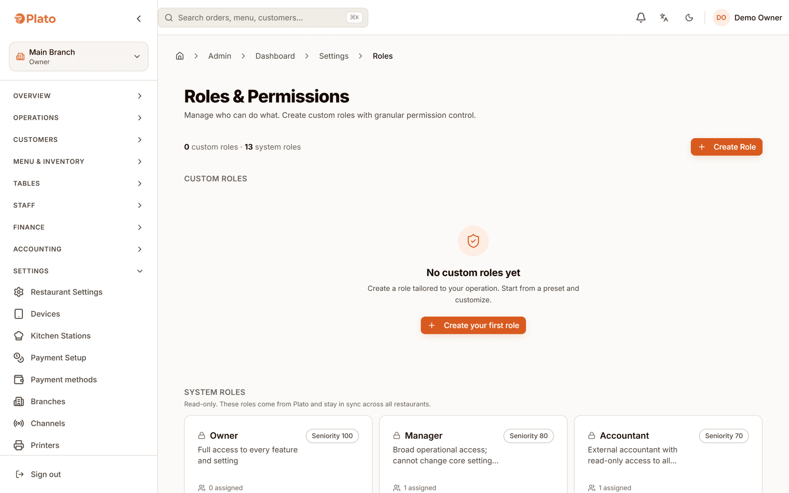 Roles & permissions